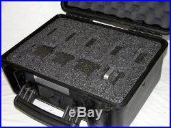 Black Armourcase with precut 5 pistol handgun foam equiv. Pelican 1450 case