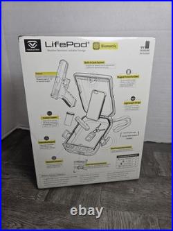 Black Biometric Handgun Lockbox Waterproof Portable Safe With Keypad & Scanner G