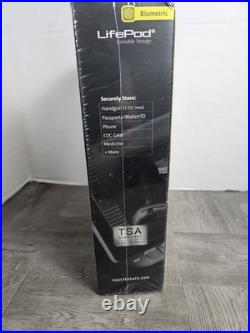 Black Biometric Handgun Lockbox Waterproof Portable Safe With Keypad & Scanner G