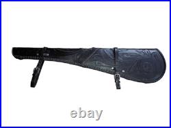 Black Leather Rifle Scabbard Case Western Tooled Vintage Gun Cover Hand Made