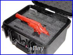 Black Pelican 1300 custom 3 pistol handgun foam gun Travel case + nameplate