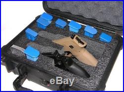 Black Pelican 1400 2 Pistol Revolver Handgun Quickdraw case includes nameplate