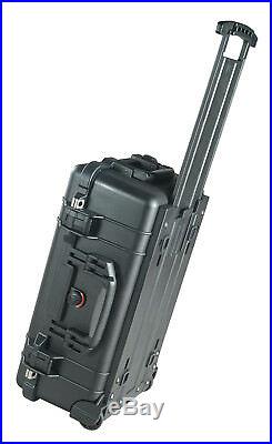 Black Pelican 1510 +custom 4 pistol handgun foam Travel case + Lid Organizer