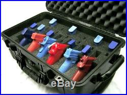 Black Pelican 1510 with Quickdraw 6 pistol handgun foam Travel case +nameplate