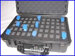 Black Pelican 1520 Storage Travel Case + precut 55 Double Mag foam +nameplate