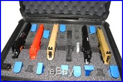 Black Pelican 1520 Storage Travel Case with 6 Pistol Handgun foam +nameplate