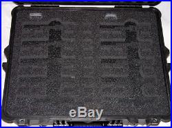 Black Pelican 1600 10 Pistol case includes precut foam +2 1500D + Nameplate