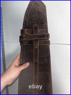 Buffalo Brand Leather Rifle Scabbard Hand Crafted Genuine Leather Rifle Holder