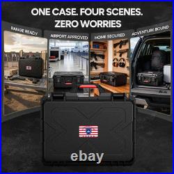 Built-In Lock TSA Gun Case for Handguns, 5 Pistol Case & 21 Magazines- Pre-Cut M