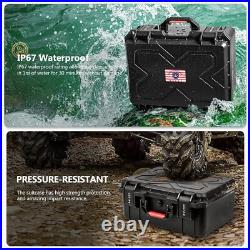 Built-In Lock TSA Gun Case for Handguns, 5 Pistol Case & 21 Magazines- Pre-Cut M