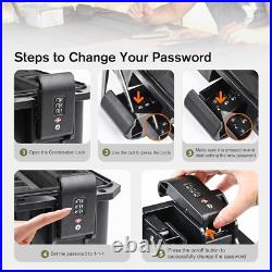 Built-In Lock TSA Gun Case for Handguns, 5 Pistol Case & 21 Magazines- Pre-Cut M