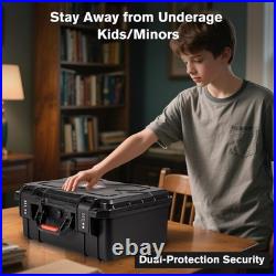 Built-In Lock TSA Gun Case for Handguns, 5 Pistol Case & 21 Magazines- Pre-Cut M