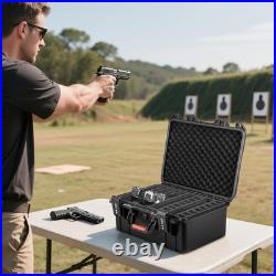 Built-In Lock TSA Gun Case for Handguns, 5 Pistol Case & 21 Magazines- Pre-Cut M