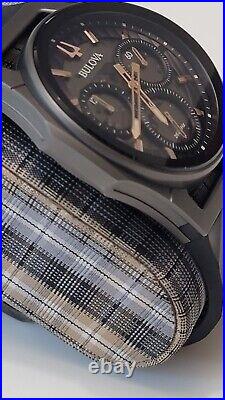 Bulova 98A162 Titanium Gun Metal Men's Accutron CURV Chronograph 262KHz Watch