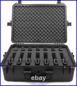 CASEMATIX 23 Customizable 7 Pistol Multiple Pistol Case TSA Approved Waterpro