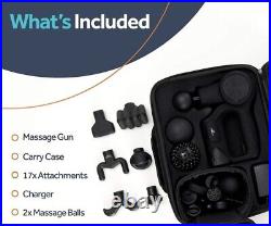 CHIROGUN Premium Massage Gun Deep Tissue 17 Heads, 2 Massage Balls & Case
