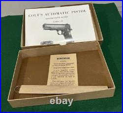 COLT. 45 AUTOMATIC M1911A1 KRAFT PISTOL BOX WithPAPERWORK, BRUSH & WAX PAPER