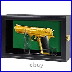 COMSREV Single Handgun Pistol Revolver Gun Display Case Wall Mount Lockable B