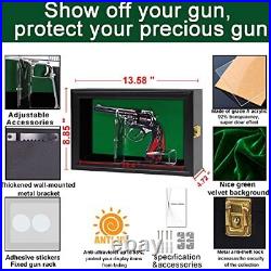 COMSREV Single Handgun Pistol Revolver Gun Display Case Wall Mount Lockable B