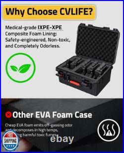 CVLIFE Gun Case for Handguns, 18 Pistol Case Holds 5 Handguns an