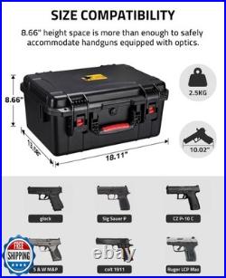 CVLIFE Gun Case for Handguns, 18 Pistol Case Holds 5 Handguns an