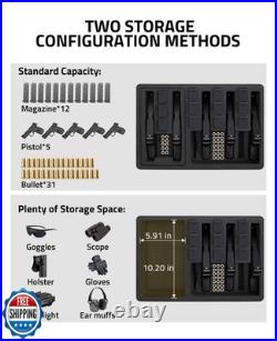 CVLIFE Gun Case for Handguns, 18 Pistol Case Holds 5 Handguns an