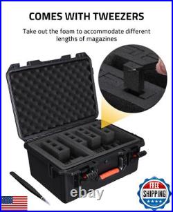 CVLIFE Gun Case for Handguns, 18 Pistol Case Holds 5 Handguns and 12 Magazin