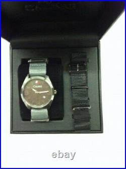 Calibre Men's SC-4T2-15-011 Trooper IP Case Interchangeable Canvas Strap Watch