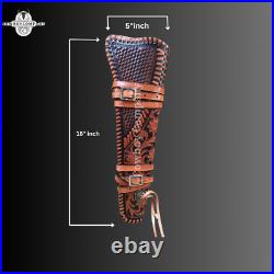 Carved ROSSI RANCH hand leather scabbard holster, leg holster for shot gun USA Carved ROSSI RANCH hand leather scabbard holster, leg holster for shot gun USA