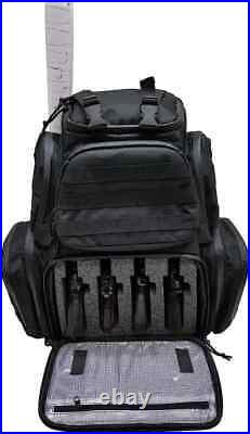 Case Club Tactical 4 Pistol Storage Backpack Rainfly Molle Straps Padded GEN 2