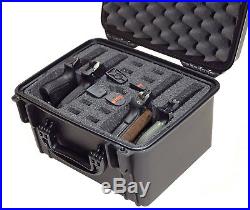 Case Club Waterproof 4 Pistol Case with Silica Gel 4Gun 12 Magazines Pad Locked