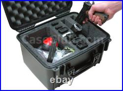 Case Club Waterproof Universal 2 Pistol Case with Silica Gel