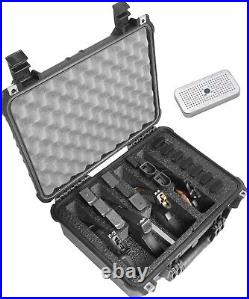 Case Club Waterproof Universal 4 Pistol Case With Silica Gel New
