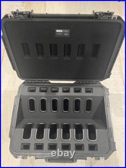 Case Cruzer Quick Draw 6 Pack Universal Handgun Case with Wheels, Pull Out Handle