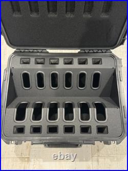 Case Cruzer Quick Draw 6 Pack Universal Handgun Case with Wheels, Pull Out Handle