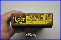 Colt #122 Woodsman Model 2 pc box wood grain box 4 inch