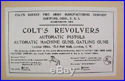 Colt 1902 Military. 38ACP Box 1902-1930's Box Vintage Colt