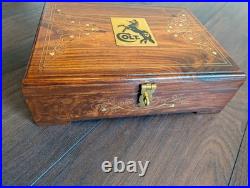 Colt 1911 Wood Storage Case Indian Rosewood/Sheesham Grey Velvet Lined -C013