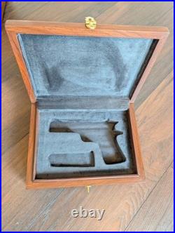 Colt 1911 Wood Storage Case Indian Rosewood/Sheesham Grey Velvet Lined -C013