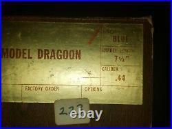 Colt 3 rd DRAGOON 7.5.44 Blue Hand Gun Pistol Revolver EMPTY BOX with Papers