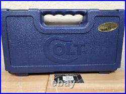 Colt Firearms Blue Plastic Case Gun Box 1911 45 ACP Defender OEM Side Label