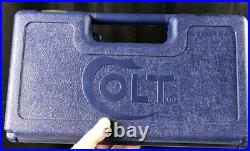 Colt Firearms Blue Plastic Gun Box Semi Auto 1911 45 Gold Cup Mustang
