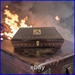 Colt Python 6 In. Indian Rose Wood Brown Velvet Lined Revolver Case