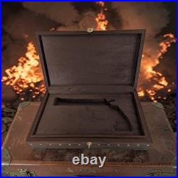 Colt Python 6 In. Indian Rose Wood Brown Velvet Lined Revolver Case