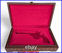 Colt Python 6 In. Indian Rose Wood Velvet Lined Revolver Case