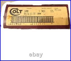 Colt handgun box, specifically identified as a maroon 150th-anniversary box