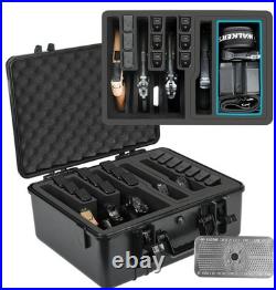 Compact TSA Approved Hard Shell Pistol Case For 5 Handguns & 16 Magazines