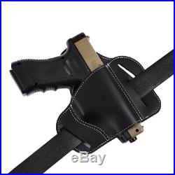 Concealed Leather OWB Belt Right Hand Gun Pistol IWB Holster Clip Case for Glock