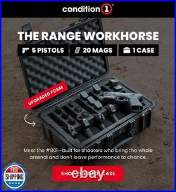 Condition 1 18 5 Pistol Gun Case withPre-Cut Foam for 20 Mags Wa