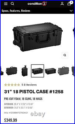 Condition 1 Hard Case #1258 18 Pistol / 18 Magazines